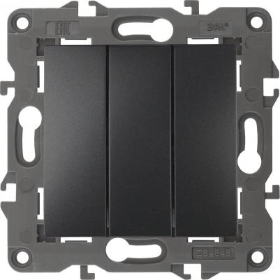 14-1107-05 14-1107-05 Выключатель тройной, 10АХ-250В, IP20, Elegance, антрацит, цена за 1 шт