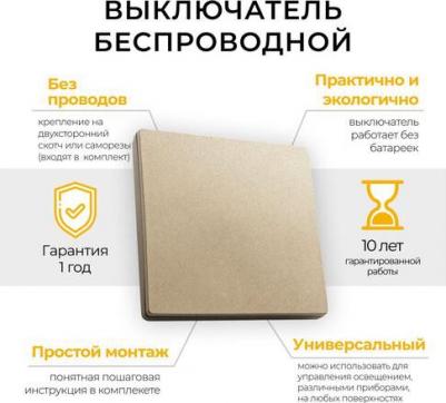 Одноклавишный беспроводной выключатель TM81