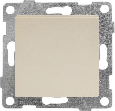 Выключатель встраиваемый Classic 1 клавиша цвет шампань