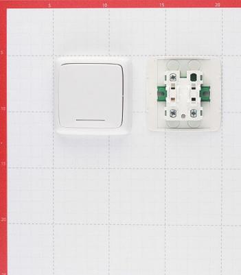 Переключатель Alfa одноклавишный накладной белый с подсветкой 4670018026369 – фото 2