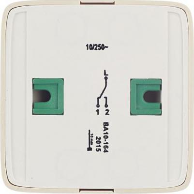 Переключатель Alfa одноклавишный накладной слоновая кость с подсветкой – фото 2