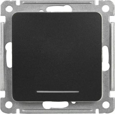 Выключатель Master ВС10-412-08 одноклавишный скрытая установка черный с подсветкой