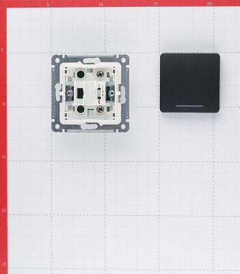 Выключатель Master ВС10-412-08 одноклавишный скрытая установка черный с подсветкой – фото 1