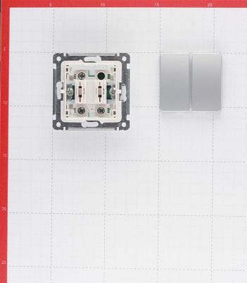 Выключатель Master ВС10-451-06 двухклавишный скрытая установка серебро – фото 3