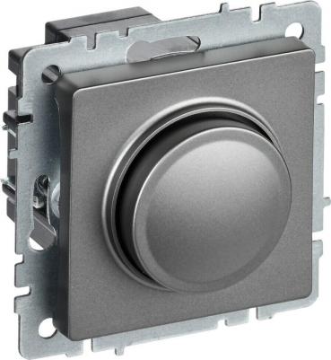 BRITE Светорегулятор поворотно-нажимной 600Вт СС10-1-0-БрС сталь, цена за 1 шт – фото 3