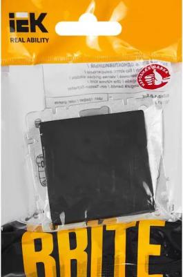 BRITE Выключатель 1-клавишный 10А ВС10-1-0-БрГ графит, цена за 1 шт – фото 8