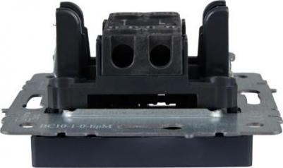 BRITE Выключатель 1-клавишный 10А ВС10-1-0-БрМ маренго, цена за 1 шт – фото 1