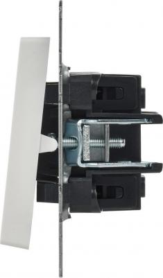 BRITE Выключатель 1-клавишный перекрестный 10А ВС10-1-3-БрБ белый, цена за 1 шт – фото 12