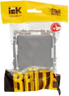 BRITE Выключатель 1-клавишный проходной 10А ВС10-1-6-БрС сталь, цена за 1 шт – фото 5