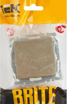 BRITE Выключатель 1-клавишный проходной 10А ВС10-1-6-БрШ шампань, цена за 1 шт – фото 5