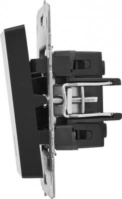 BRITE Выключатель 1-клавишный с индикацией 10А ВС10-1-1-БрЧ черный, цена за 1 шт – фото 6