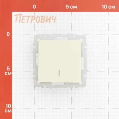 BRITE Выключатель 1-клавишный с индикацией 10А ВС10-1-1-БрКр бежевый, цена за 1 шт – фото 5