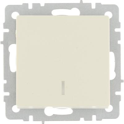 BRITE Выключатель 1-клавишный с индикацией 10А ВС10-1-1-БрКр бежевый, цена за 1 шт