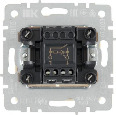 BRITE Выключатель 1-клавишный с индикацией 10А ВС10-1-1-БрКр бежевый, цена за 1 шт – фото 17