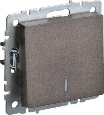 BRITE Выключатель 1-клавишный с индикацией 10А ВС10-1-1-БрТБ темная бронза, цена за 1 шт – фото 2