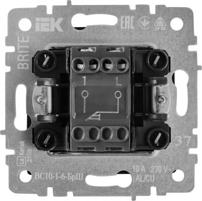 BRITE Выключатель 1-клавишный самовозвратный 10А ВС10-1-4-БрЧ черный, цена за 1 шт – фото 5