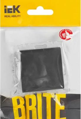 BRITE Выключатель 1-клавишный самовозвратный 10А ВС10-1-4-БрЧ черный, цена за 1 шт – фото 6