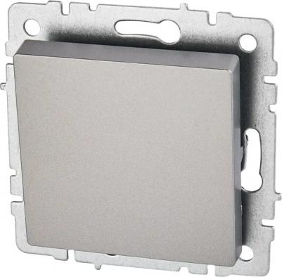 BRITE Выключатель 1-клавишный самовозвратный 10А ВС10-1-4-БрС сталь, цена за 1 шт