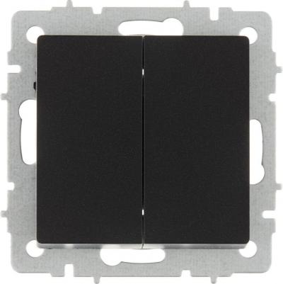 BRITE Выключатель 2-клавишный 10А ВС10-2-0-БрЧ черный, цена за 1 шт – фото 13