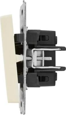 BRITE Выключатель 2-клавишный 10А ВС10-2-0-БрКр бежевый, цена за 1 шт – фото 1