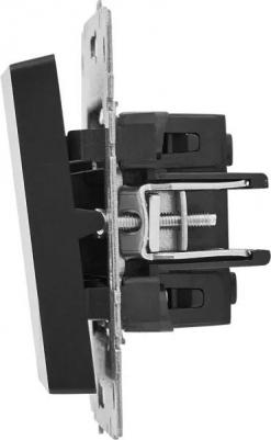 BRITE Выключатель 2-клавишный проходной 10А ВС10-2-6-БрЧ черный, цена за 1 шт – фото 5