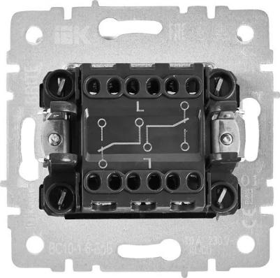 BRITE Выключатель 2-клавишный проходной 10А ВС10-2-6-БрЧ черный, цена за 1 шт – фото 6