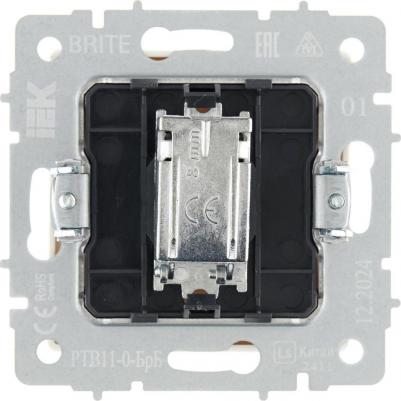 BRITE Выключатель 2-клавишный проходной 10А ВС10-2-6-БрКр бежевый, цена за 1 шт – фото 8