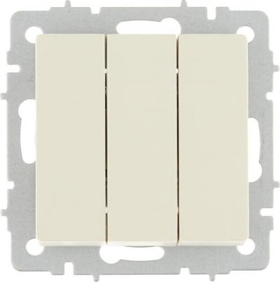 BRITE Выключатель 3-клавишный 10А ВС10-3-0-БрКр бежевый, цена за 1 шт – фото 11