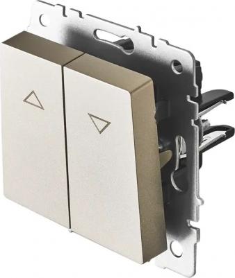 BRITE Выключатель жалюзи 10А ВС10-1-5-БрШ шампань, цена за 1 шт