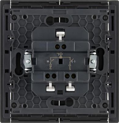 FORTE&PIANO Выключатель 2-клавишный 10А FP105 черный, цена за 1 шт – фото 3