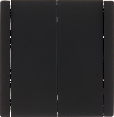 FORTE&PIANO Выключатель 2-клавишный 10А FP105 черный, цена за 1 шт