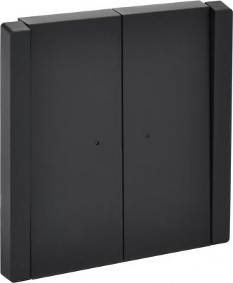 FORTE&PIANO Выключатель 2-клавишный с индикацией 10А FP106 черный, цена за 1 шт – фото 2