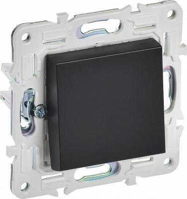 SKANDY Выключатель 1-клавишный кнопочный 10А SK-V14Bl черный, цена за 1 шт