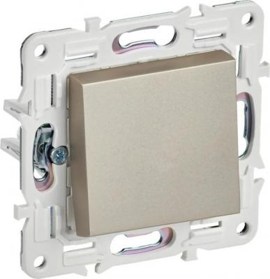 SKANDY Выключатель 1-клавишный проходной с индикацией 10А SK-V08Sh шампань, цена за 1 шт