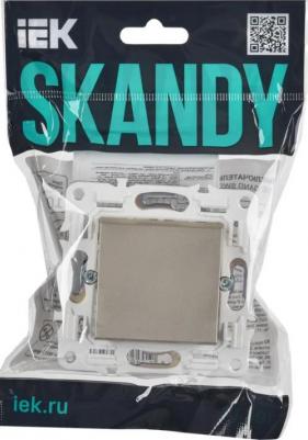 SKANDY Выключатель 1-клавишный проходной с индикацией 10А SK-V08Sh шампань, цена за 1 шт – фото 1