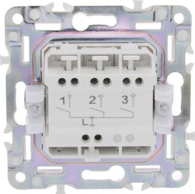 SKANDY Выключатель 3-клавишный 10А SK-V11B бежевый, цена за 1 шт – фото 1