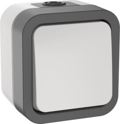 TORS Выключатель кнопочный 10А IP55 TS210 белый, цена за 1 шт