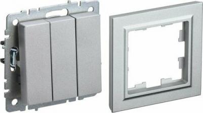 Трехклавишный выключатель Brite вс10-3-0-бра – фото 3