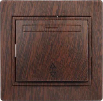 1-103-10 Переключатель Plano 1-103-10 одноклавишный 10А-250В, IP20, СУ, венге, цена за 1 шт