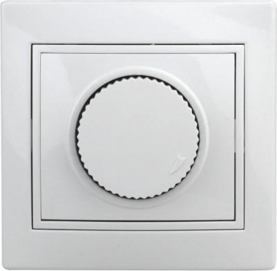 1-401-01 Светорегулятор Plano 1-401-01 поворотный, 600Вт 230В, IP20, СУ, белый, цена за 1 шт