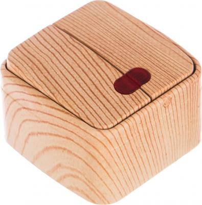 3-105-11 3-105-11 Выключатель двойной с подсветкой, 10А-250В, IP20, ОУ, Polo, сосна, цена за 1 шт – фото 1