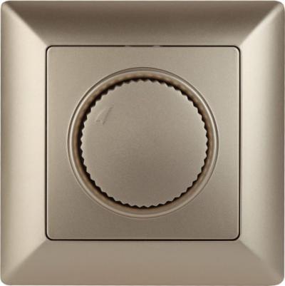 4-401-04 Светорегулятор Solo 4-401-04 поворотный, 600Вт 230В, IP20, СУ, шампань, цена за 1 шт