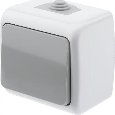 5-101-03 Выключатель Atlantic 5-101-03 10А-250В, IP54, открытой установки, серый, цена за 1 шт – фото 3