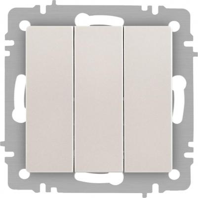 6-106-06 Выключатель Accent 6-106-06 тройной, 10А-250В, IP20, СУ, AL/CU, перламутр, цена за 1 шт