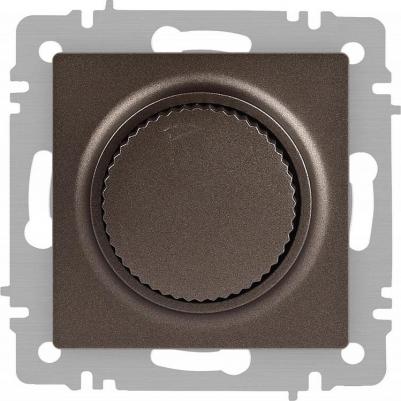 6-401-08 Светорегулятор Accent 6-401-08 поворотный, 600Вт 230В, IP20, СУ, бронза, цена за 1 шт – фото 1