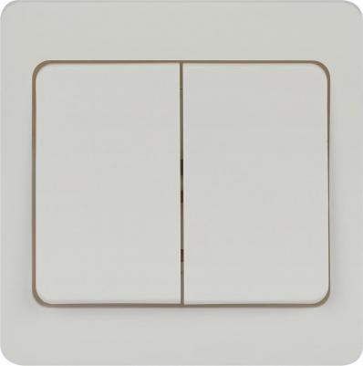 7-104-01 Выключатель 7-104-01 Style двойной, 10А-250В, IP20, СУ, белый, цена за 1 шт