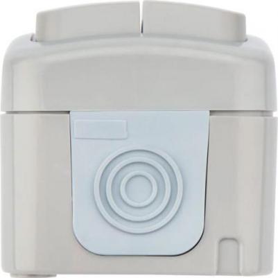 Выключатель двухклавишный Mini OG OG IP54, о/у, серый, цена за 1 шт – фото 2
