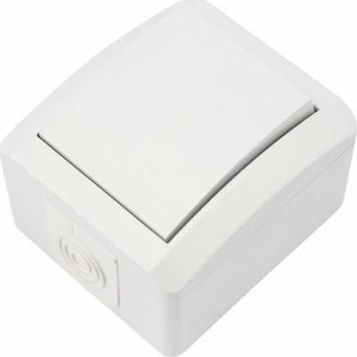 Выключатель одноклавишный INDUSTRIAL IP54, о/у, белый, цена за 1 шт