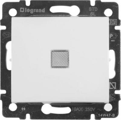 774410 Выключатель Valena одноклавишный с подсветкой белый