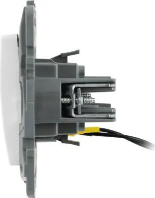 Механизм переключателя 1-кл. СП Etika Plus 10А IP20 250В 10AX с подсветкой безвинт. зажимы бел. Leg – фото 3